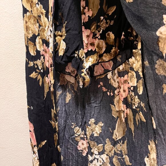 LANI CALIFORNIA SLEEVELESS BLACK FLORAL MAXI TUBE DRESS - Picture 3 of 6